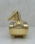 Vintage Brass Dachshund Trinket Box