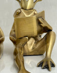 Bronze Frog Prince Bookends-A Pair