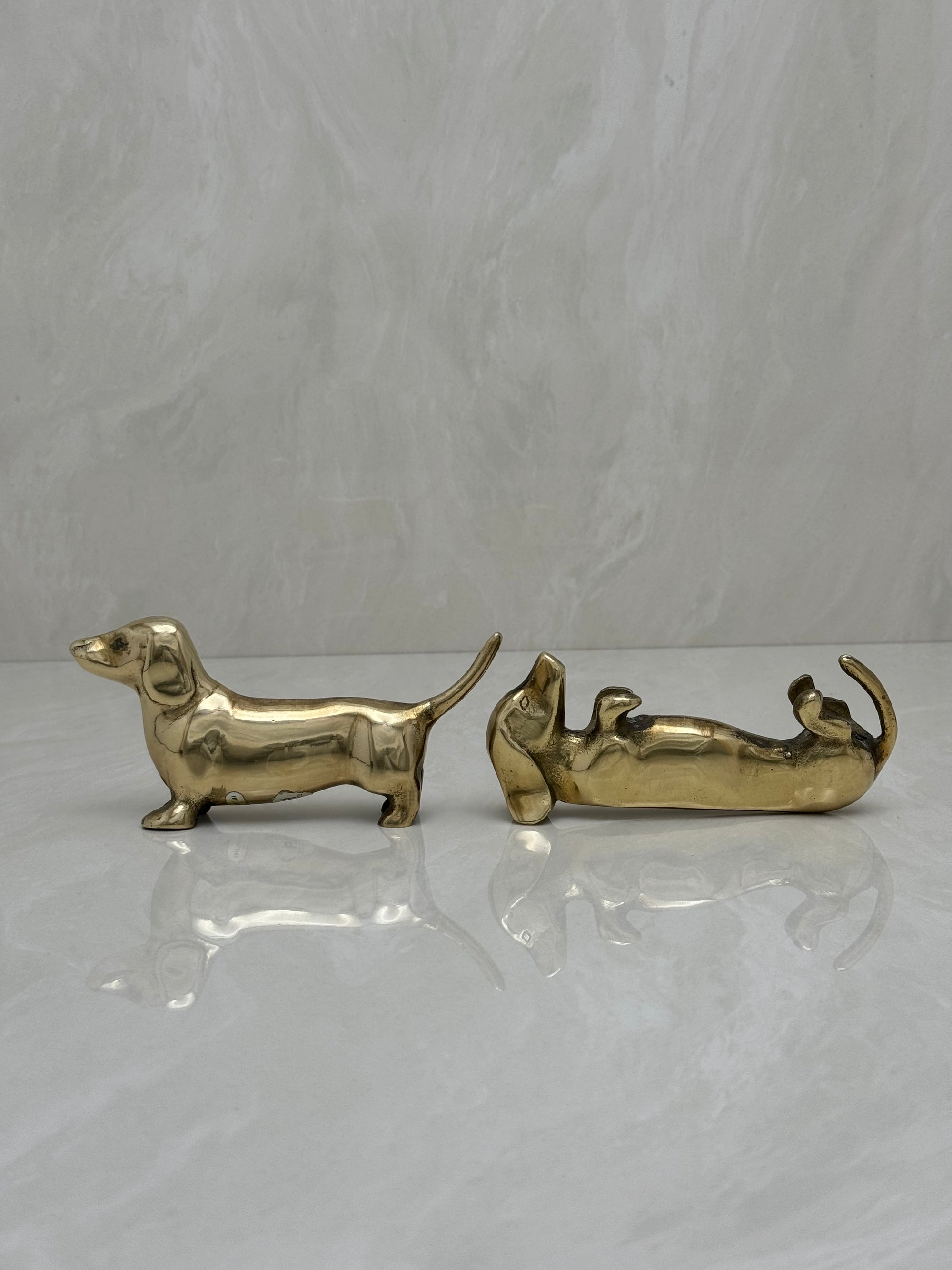 Vintage Brass Dachshund Dogs-A Pair