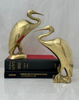 Vintage Brass Heron Birds-A Pair