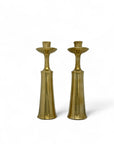 Vintage Brass Candleholders- A Pair By Jens Quistgaard Marked Dansk Design Denmark