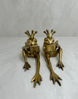 Bronze Frog Prince Bookends-A Pair