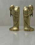 Tall Vintage Brass Pelican Bookends-A Pair