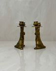 Vintage Brass Rabbit Candleholders-A Pair