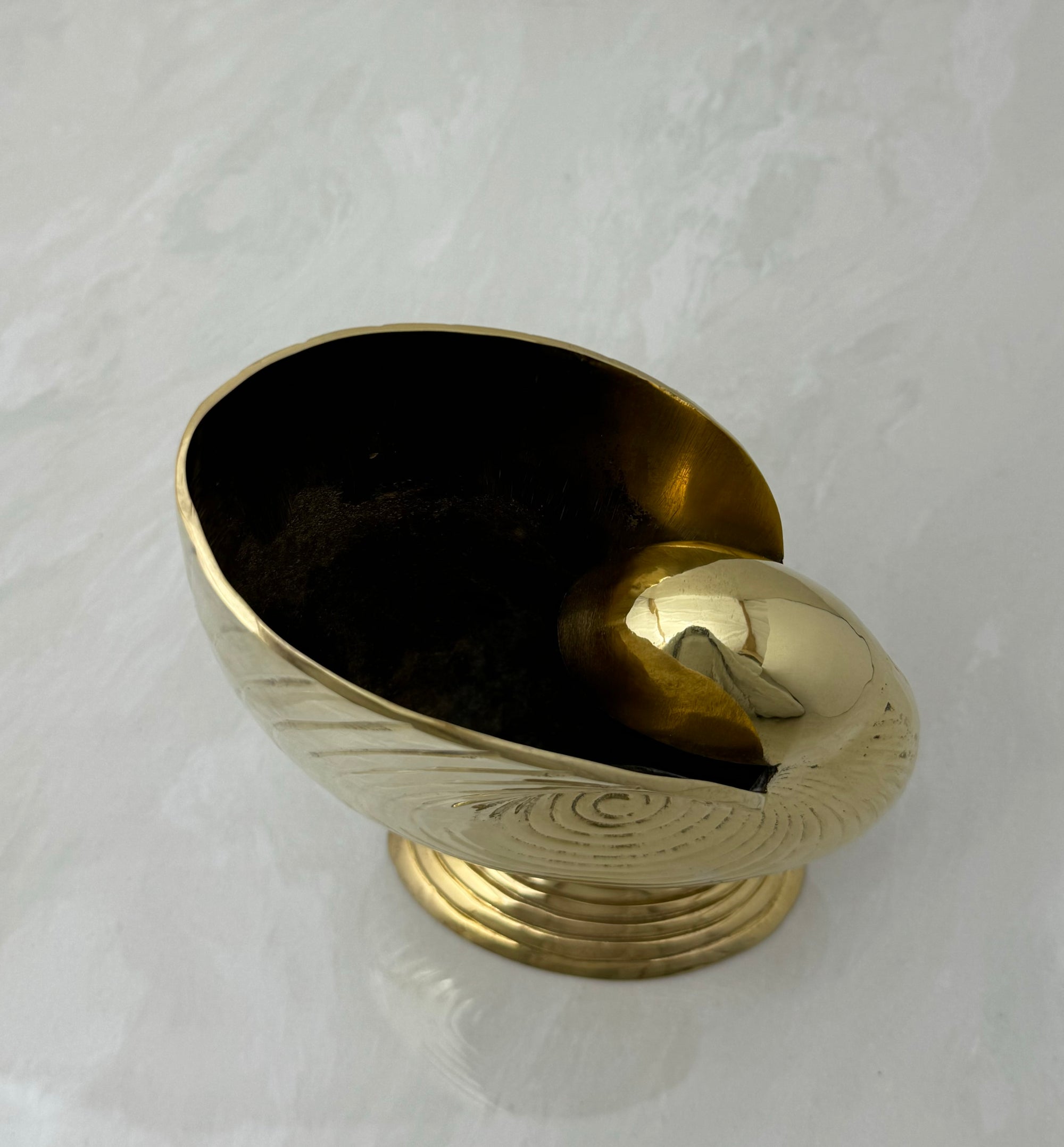 Vintage Brass Shell Vase