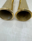 Vintage Brass Candleholders- A Pair By Jens Quistgaard Marked Dansk Design Denmark