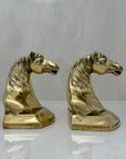 Vintage Brass Horse Head Bookends-A Pair