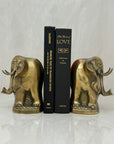 Vintage Brass Elephant Bookends-A Pair