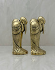 Tall Vintage Brass Pelican Bookends-A Pair