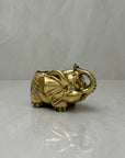 Vintage Brass Small Elephant Ashtray or Succulent Pot