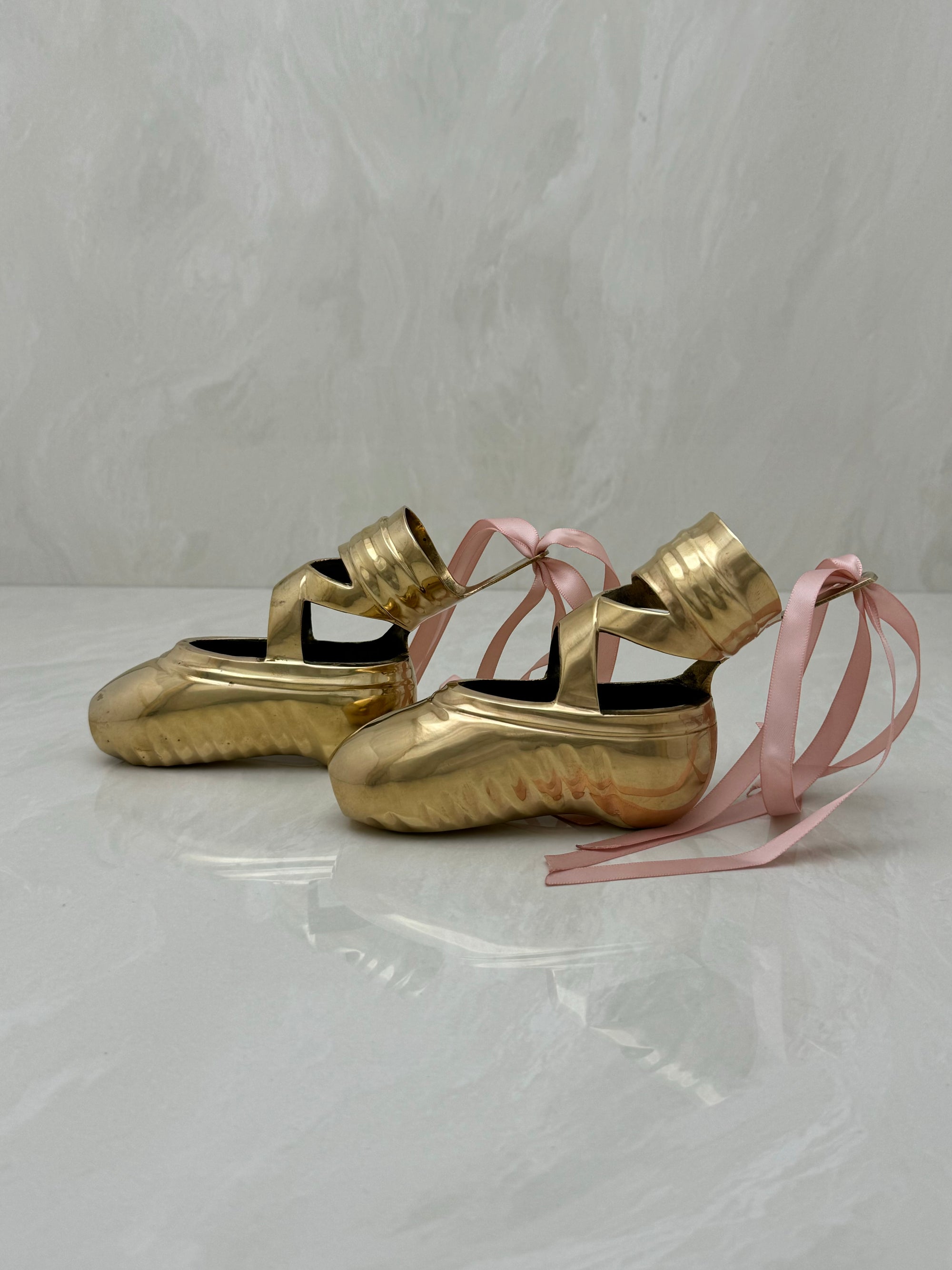 Vintage Brass Ballerina Slippers-A Pair