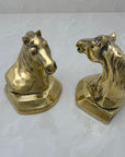 Vintage Brass Horse Head Bookends-A Pair