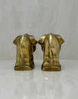 Vintage Brass Elephant Bookends-A Pair