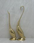 Vintage Brass Cranes-A Pair