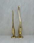 Vintage Brass Cranes-A Pair