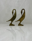 Vintage MCM Brass Birds-A Pair