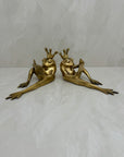 Bronze Frog Prince Bookends-A Pair