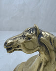 Vintage Brass Horse Head Bookends-A Pair