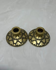 Vintage Brass Candlestick Holders with Crown Motifs - Inspired by Nordisk Malm