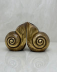 Vintage Brass Shell Vases/Bookends-A Pair