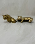 Vintage Brass Resting Shelf Cats-A Pair