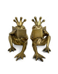 Bronze Frog Prince Bookends-A Pair