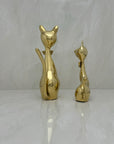 Vintage Brass Cats with Bow tie-A Pair