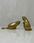 Vintage Brass Beavers-A Pair