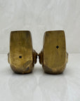 Vintage Brass Shell Vases/Bookends-A Pair