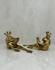 Bronze Frog Prince Bookends-A Pair