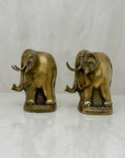 Vintage Brass Elephant Bookends-A Pair