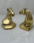 Vintage Brass Horse Head Bookends-A Pair