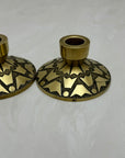 Vintage Brass Candlestick Holders with Crown Motifs - Inspired by Nordisk Malm