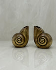 Vintage Brass Shell Vases/Bookends-A Pair