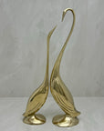 Vintage Brass Cranes-A Pair