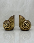 Vintage Brass Shell Vases/Bookends-A Pair