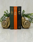 Vintage Brass Shell Vases/Bookends-A Pair