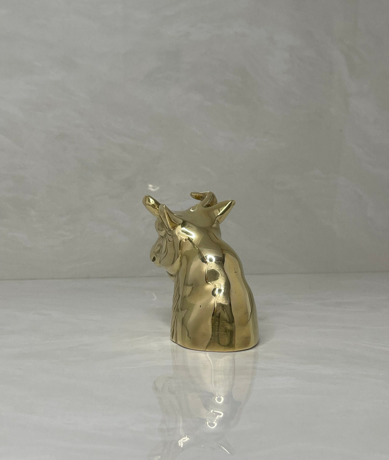 Vintage Brass Bull Head Bottle Opener