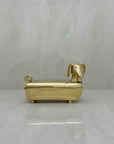 Vintage Brass Dachshund Trinket Box