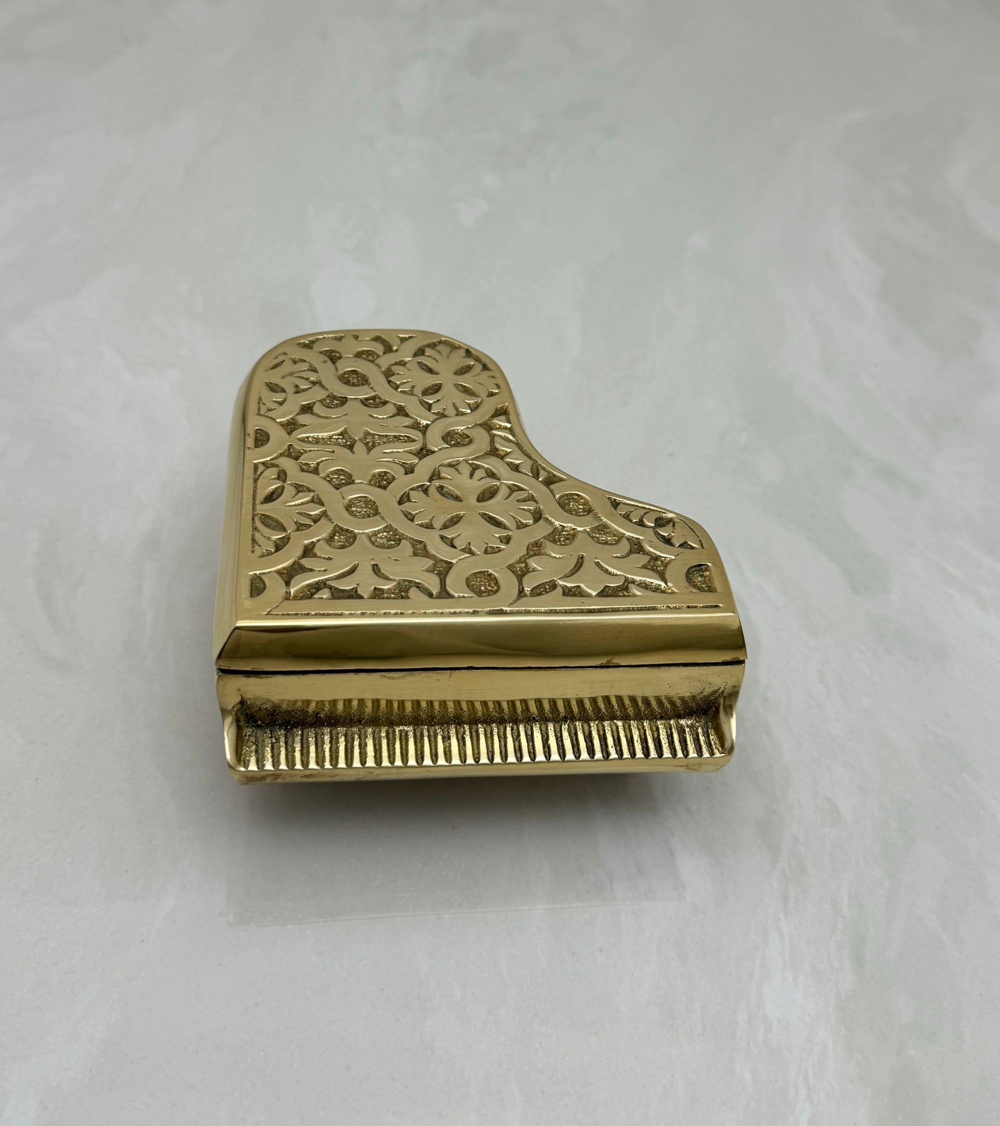 Vintage Brass Piano Trinket Box