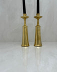 Vintage Brass Candleholders- A Pair By Jens Quistgaard Marked Dansk Design Denmark