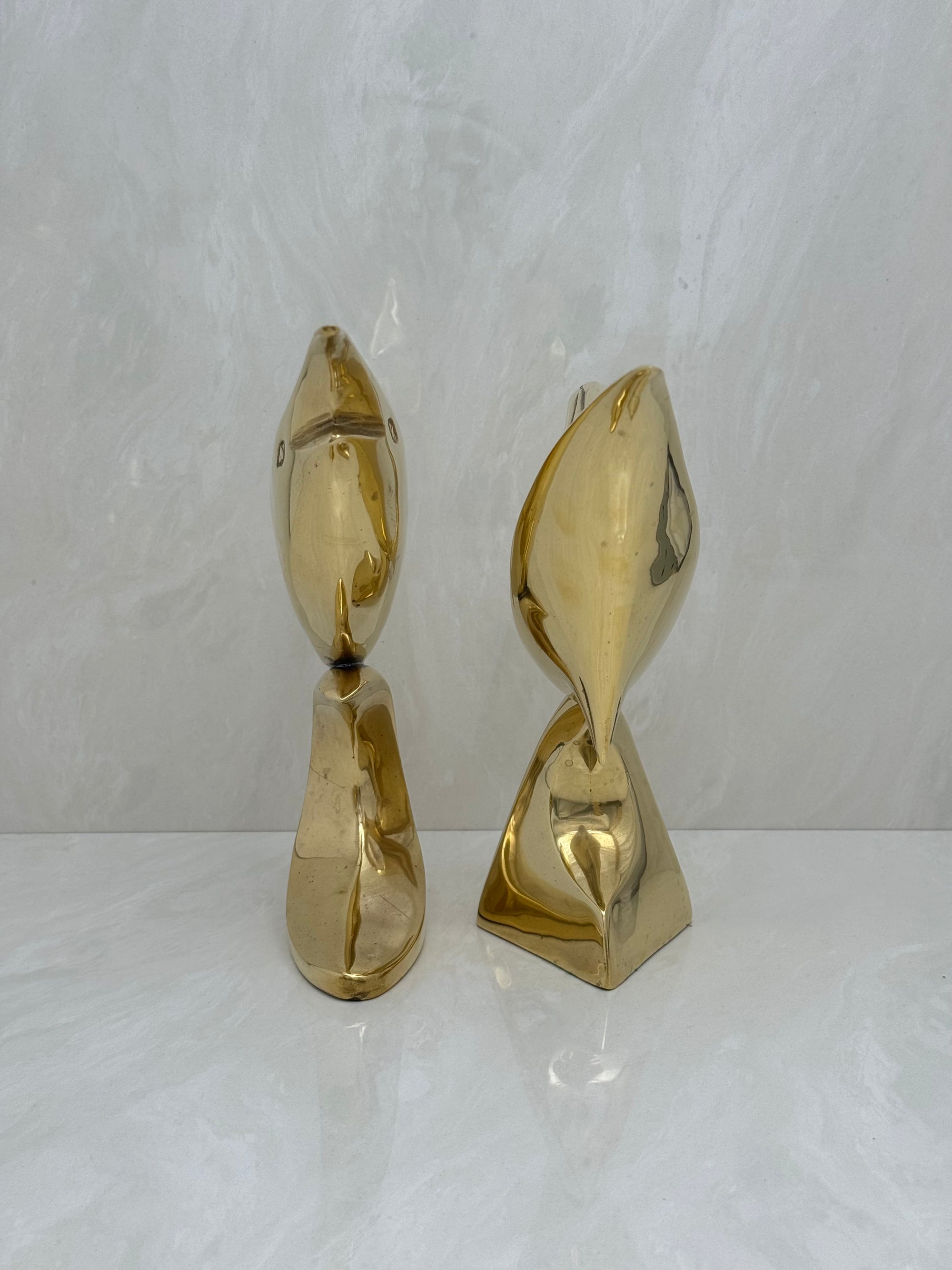 Brass Fish on Stand- A Pair