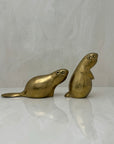 Vintage Brass Beavers-A Pair