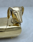 Vintage Brass Dachshund Trinket Box