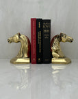 Vintage Brass Horse Head Bookends-A Pair