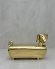 Vintage Brass Dachshund Trinket Box