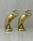 Vintage Brass Heron Birds-A Pair