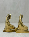 Vintage Brass Horse Head Bookends-A Pair