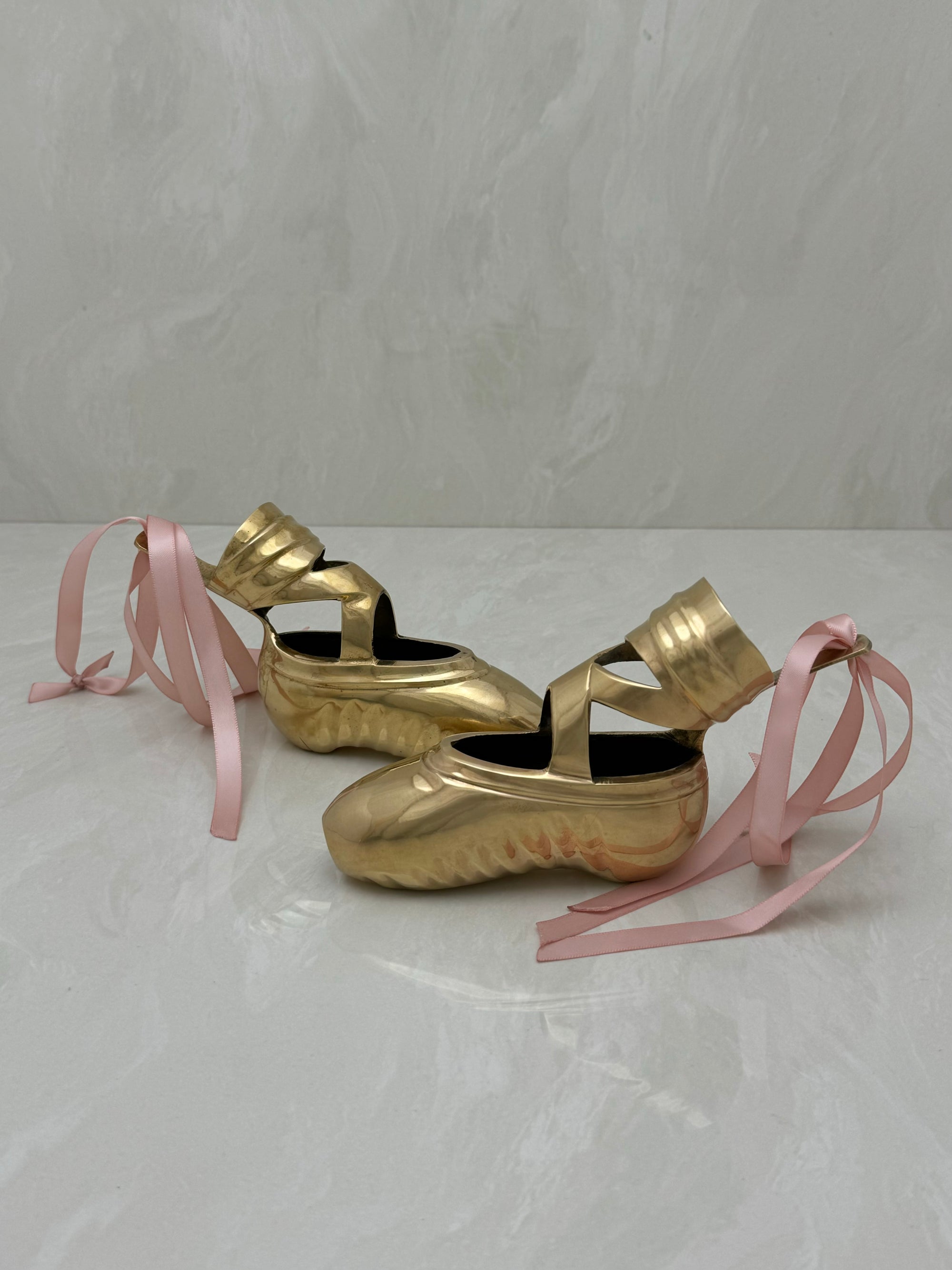 Vintage Brass Ballerina Slippers-A Pair