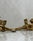 Bronze Frog Prince Bookends-A Pair